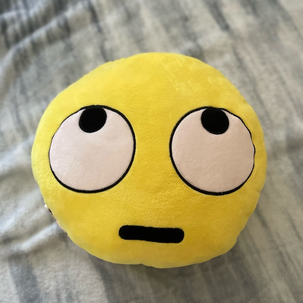 Face with Rolling Eyes Emoji Pillow